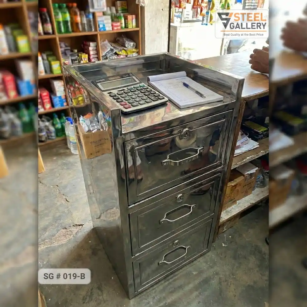 Stainless Steel Cash Counter Table