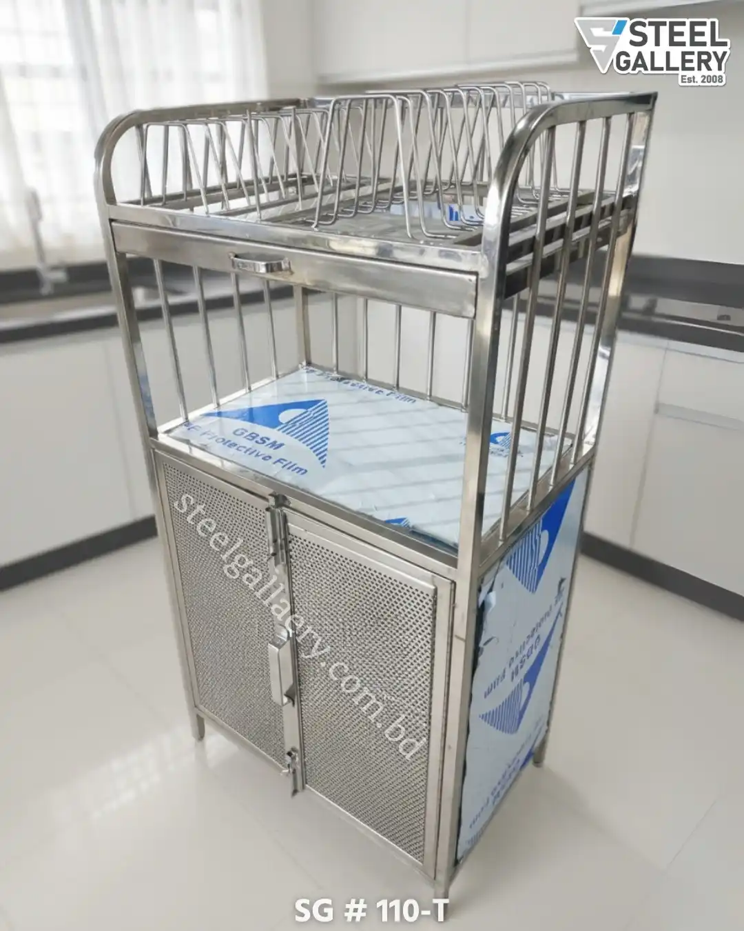 Stainless Steel Kitchen Cabinet with Oven Shelf