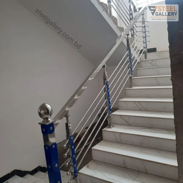 Heavy Duty SS Stair Railing with Acrylic Combination - Steel Gallery
