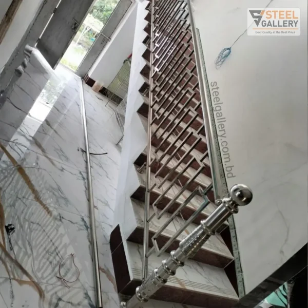 Heavy SS Box Railing (Geometric Design) - Steel Gallery