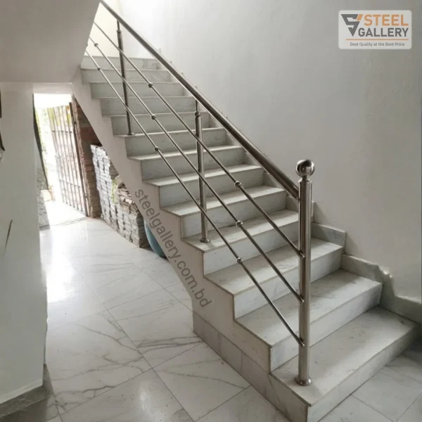 Simple Ramp Ss Railing Design Lowest Price SS Stair Railing in Bangladesh (Simple Design)